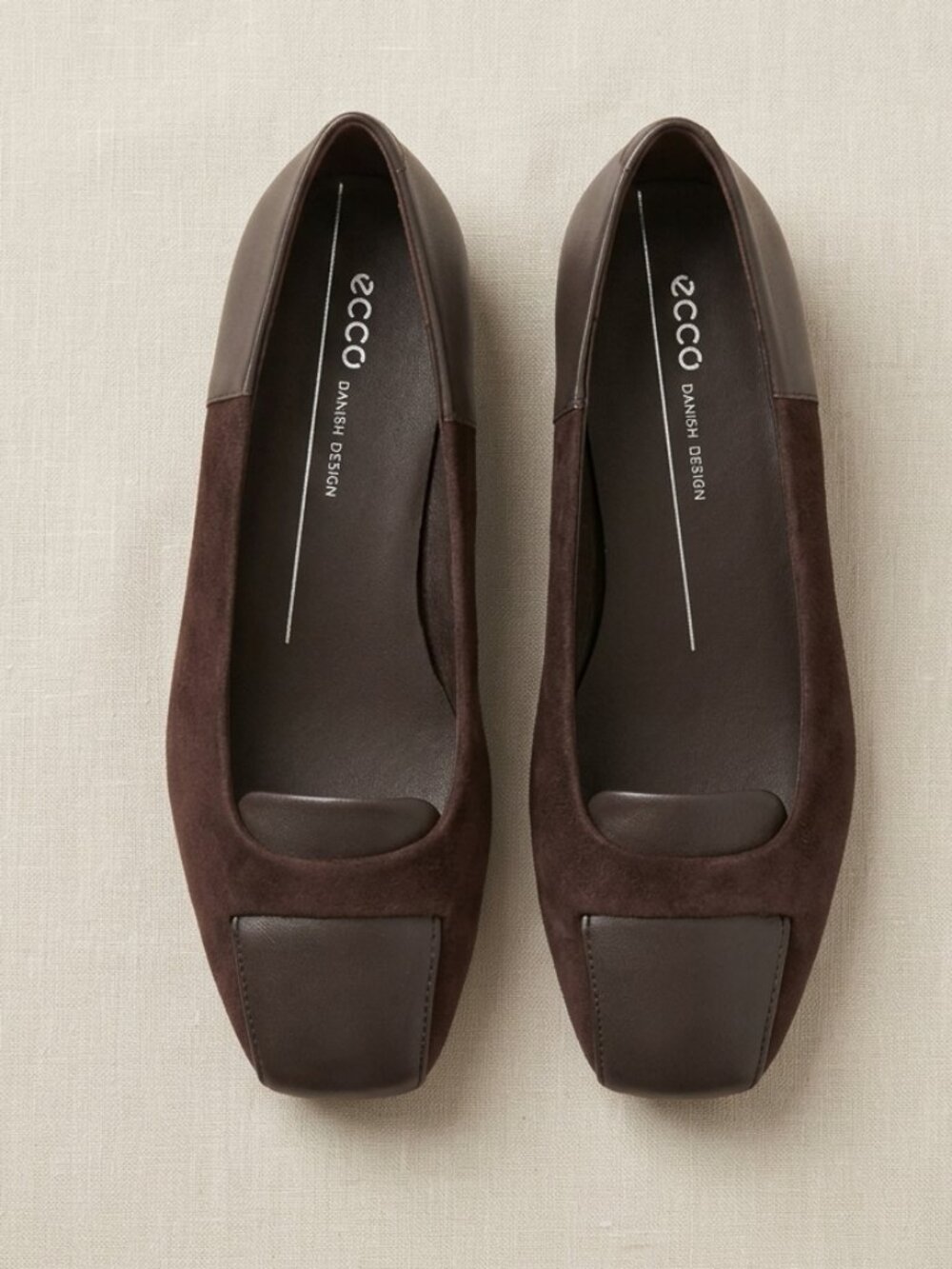 ECCO Women's Brown and Burgundy Ballet-shoes, size 6-6.5